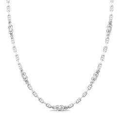 Cheap Zancan Link-Only Silver Necklace With Flat Knots. Colliers