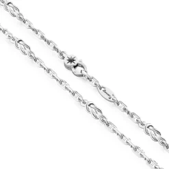 Cheap Zancan Link-Only Silver Necklace With Flat Knots. Colliers