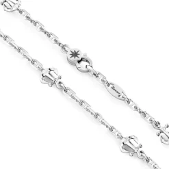 Clearance Zancan Link-Only Silver Necklace With Anchors. Colliers