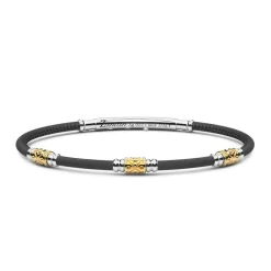 Flash Sale Zancan Natural Leather Bracelet With Silver Elements. Bracelets