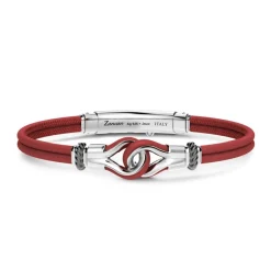 Online Zancan Natural Leather Bracelet With Silver Knot. Bracelets
