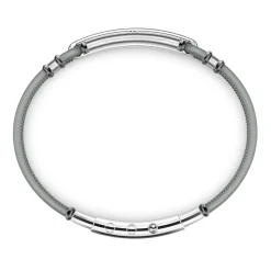 Online Zancan Natural Leather Bracelet With Silver Tag And Black Stones. Bracelets