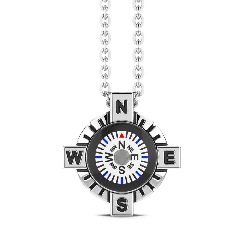 Flash Sale Zancan Necklace With White Silver Compass. Colliers