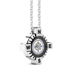 Flash Sale Zancan Necklace With White Silver Compass. Colliers