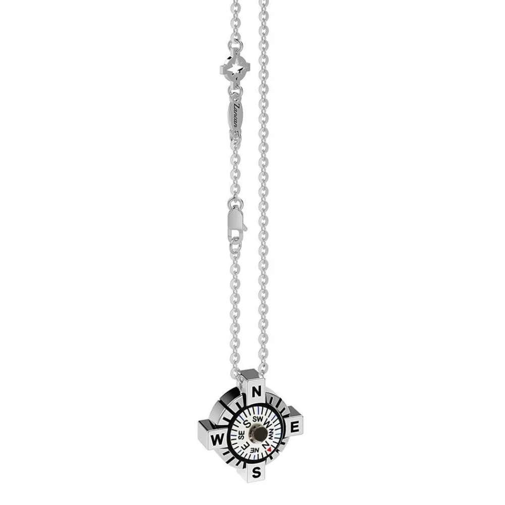 Flash Sale Zancan Necklace With White Silver Compass. Colliers