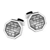 Store Zancan Octagonal Silver Cufflinks. Boutons De Manchette