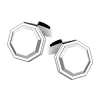 Flash Sale Zancan Octagonal Silver Cufflinks. Boutons De Manchette