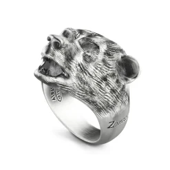Online Zancan Ring With Silver Bear. Bagues