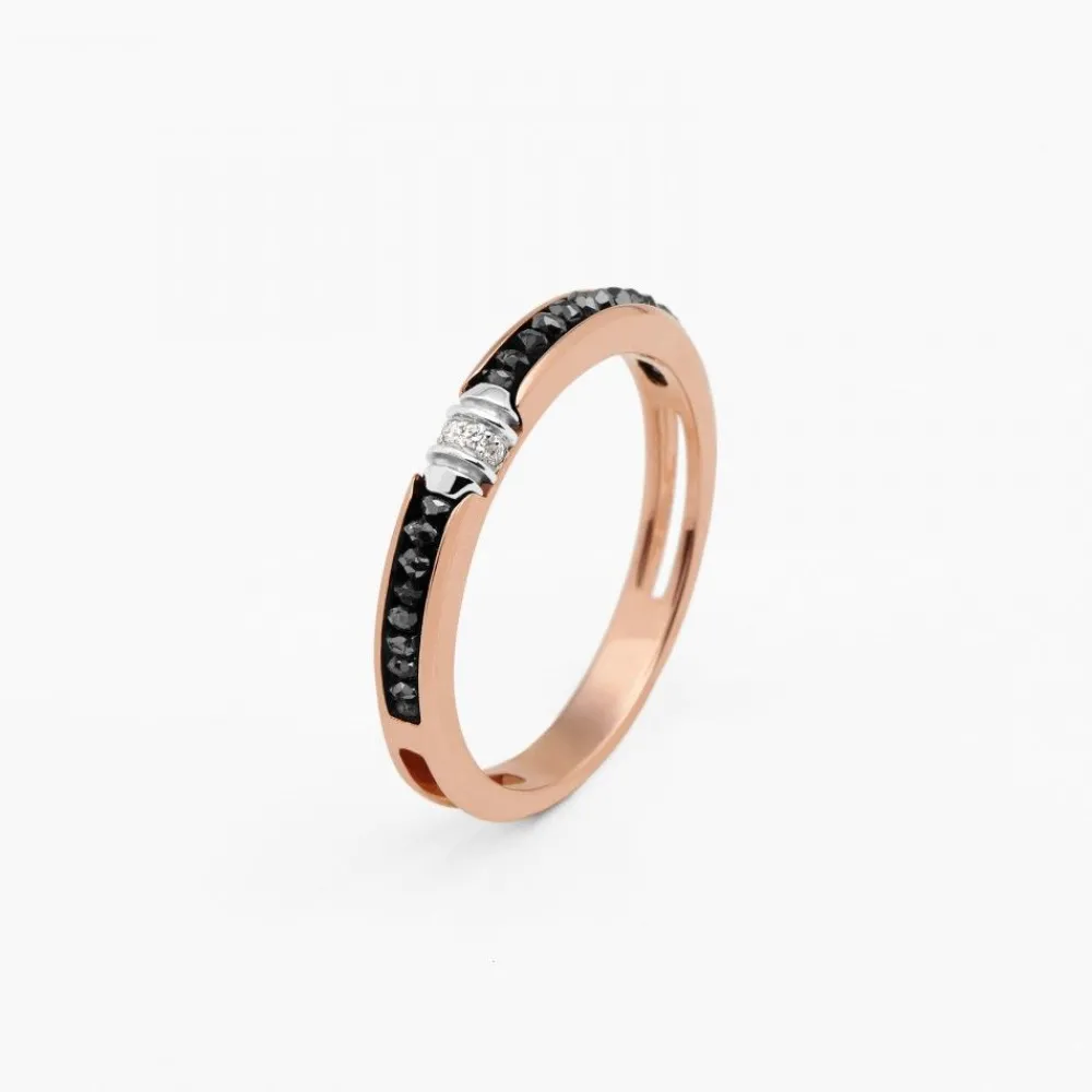 Best Zancan Rose And White Gold Ring With Diamonds. Bagues