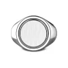 Cheap Zancan Round Silver Signet Ring. Bagues