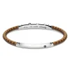Cheap Zancan Silicone Bracelet With Silver Tag And Black Stone. Bracelets