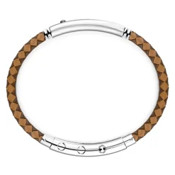 Cheap Zancan Silicone Bracelet With Silver Tag And Black Stone. Bracelets