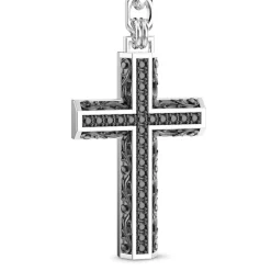 Shop Zancan Silver And Black Stone Rosary Necklace. Colliers