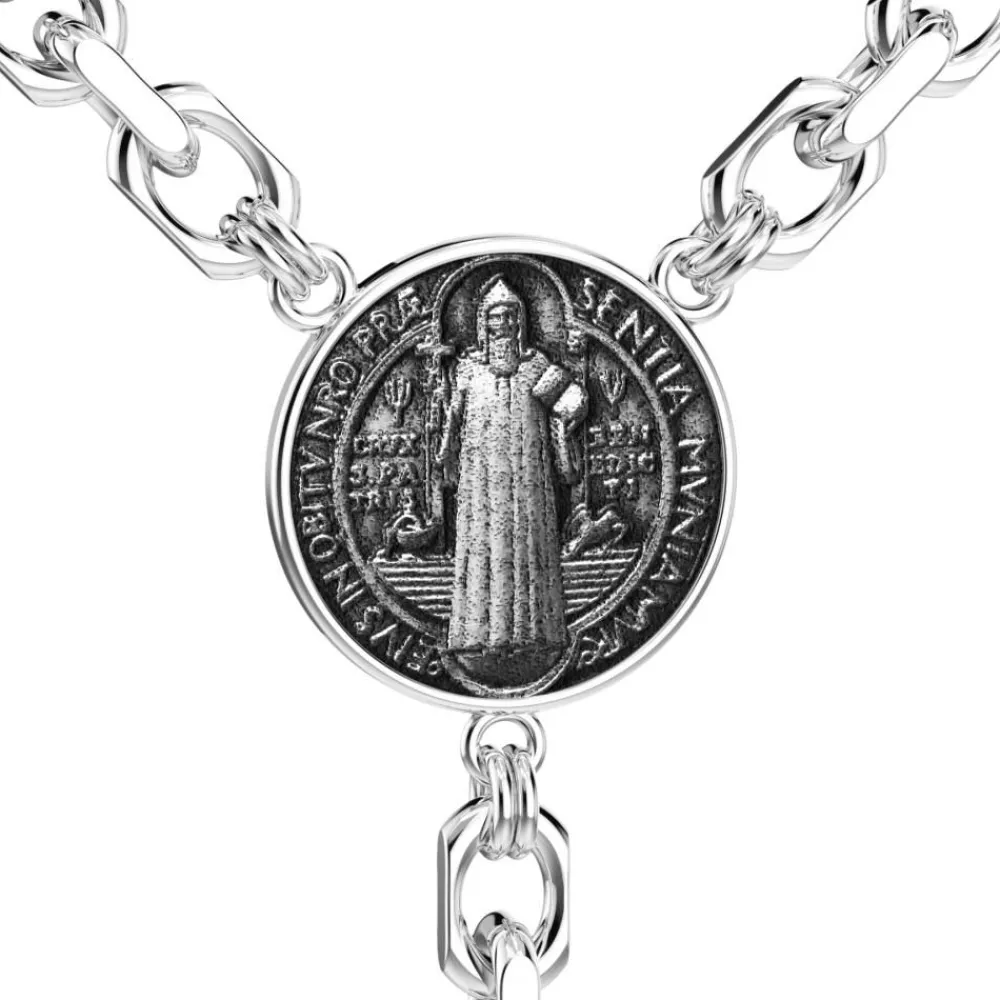 Shop Zancan Silver And Black Stone Rosary Necklace. Colliers