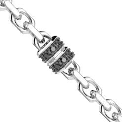 Shop Zancan Silver And Black Stone Rosary Necklace. Colliers