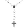Best Zancan Silver And Black Stone Rosary Necklace. Colliers