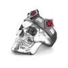 Flash Sale Zancan Silver And Black Stone King Skull Ring. Bagues