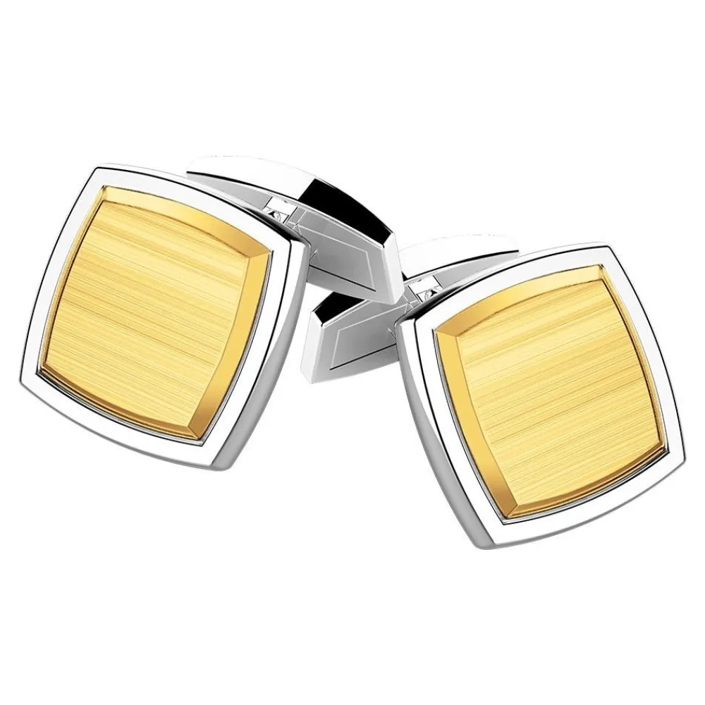 New Zancan Silver And 18K Gold Cufflinks. Boutons De Manchette