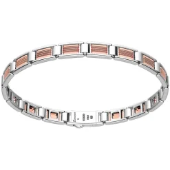 Cheap Zancan Silver And 18K Rose Gold Link-Only Bracelet. Bracelets