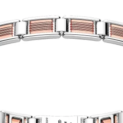 Cheap Zancan Silver And 18K Rose Gold Link-Only Bracelet. Bracelets