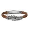 Cheap Zancan Silver And Leather Bracelet With Feather. Bracelets