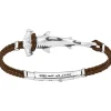 Hot Zancan Silver And Leather Bracelet With Shark. Bracelets