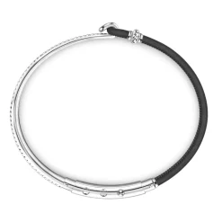 Fashion Zancan Silver And Natural Leather Bracelet. Bracelets