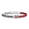 Flash Sale Zancan Silver And Natural Leather Bracelet. Bracelets