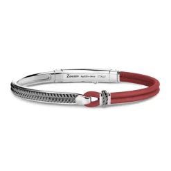 Flash Sale Zancan Silver And Natural Leather Bracelet. Bracelets