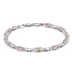 Cheap Zancan Silver And Rose Gold Chain Men'S Bracelet. Bracelets