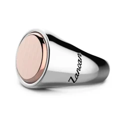 Sale Zancan Silver And Rose Gold Circular Ring. Bagues