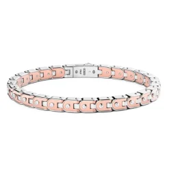 Best Sale Zancan Silver And Rose Gold Men'S Bracelet. Bracelets
