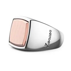 Discount Zancan Silver And Rose Gold Square Ring. Bagues