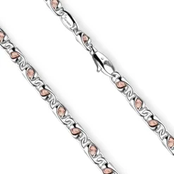 Sale Zancan Silver And Rose Gold Chain Men'S Necklace. Colliers