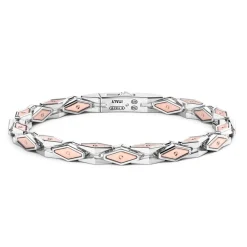 Fashion Zancan Silver And Rose Gold Men'S Bracelet. Bracelets