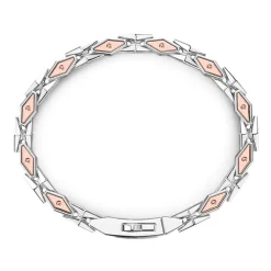 Fashion Zancan Silver And Rose Gold Men'S Bracelet. Bracelets