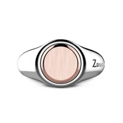 Cheap Zancan Silver And Rose Gold Circular Ring. Bagues