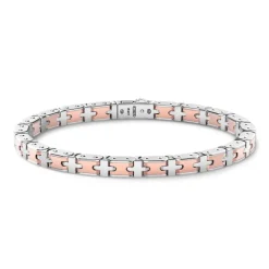 Fashion Zancan Silver And Rose Gold Men'S Bracelet. Bracelets