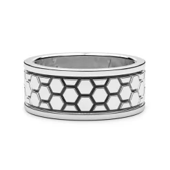 Hot Zancan Silver Band Ring. Bagues