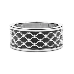 Fashion Zancan Silver Band Ring. Bagues