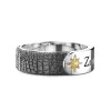 Sale Zancan Silver Band Ring With Leather Effect. Bagues