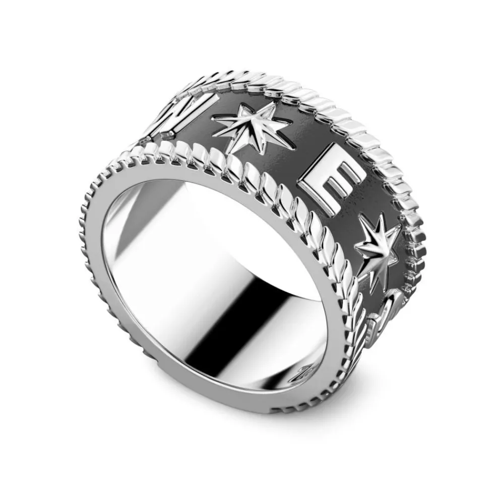 Store Zancan Silver Band Ring With Cardinal Points. Bagues