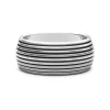 Best Zancan Silver Band Ring With Stripes. Bagues