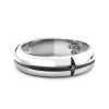 Shop Zancan Silver Band Ring With Black Stone. Bagues
