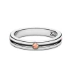 Cheap Zancan Silver Band Ring With Rose Gold Screw. Bagues