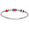 Cheap Zancan Silver Beads Bracelet With Three Nautical Flags. Bracelets