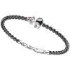 Cheap Zancan Silver Beads Bracelet With Anchor And Black Stones. Bracelets