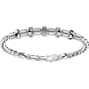 Flash Sale Zancan Silver Beads Bracelet With Satin Finish Inserts And Geographical Coordinates. Bracelets