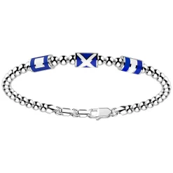 Store Zancan Silver Beads Bracelet With Three Nautical Flags. Bracelets