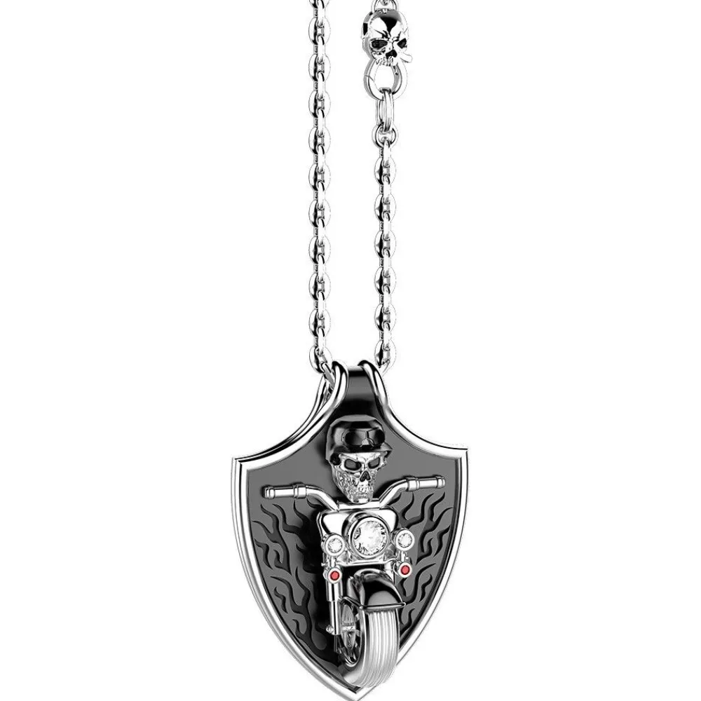 Flash Sale Zancan Silver Biker Necklace. Colliers